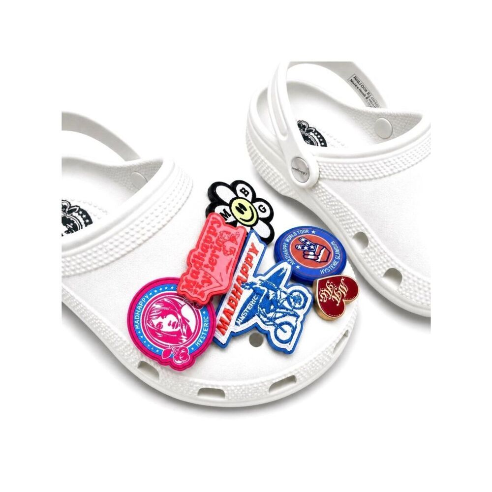 Madhappy x Crocs Hysteric Glamour 2113861CN Almost White Jibbitz M7 W9 Slip On